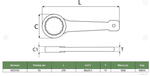 Накидной ключ JONNESWAY W72155, хромомолибден, 55мм, ударный, 1шт