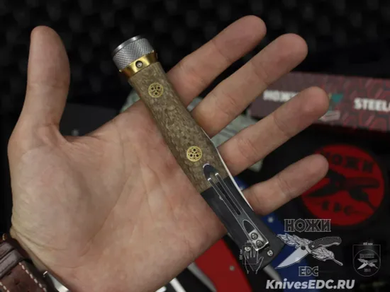 Складной нож Reptilian Кабальеро-02 сталь D2, рукоять G10 + микарта