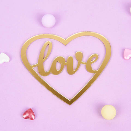 Украшение фигурное «Сердце» №6, 10 шт