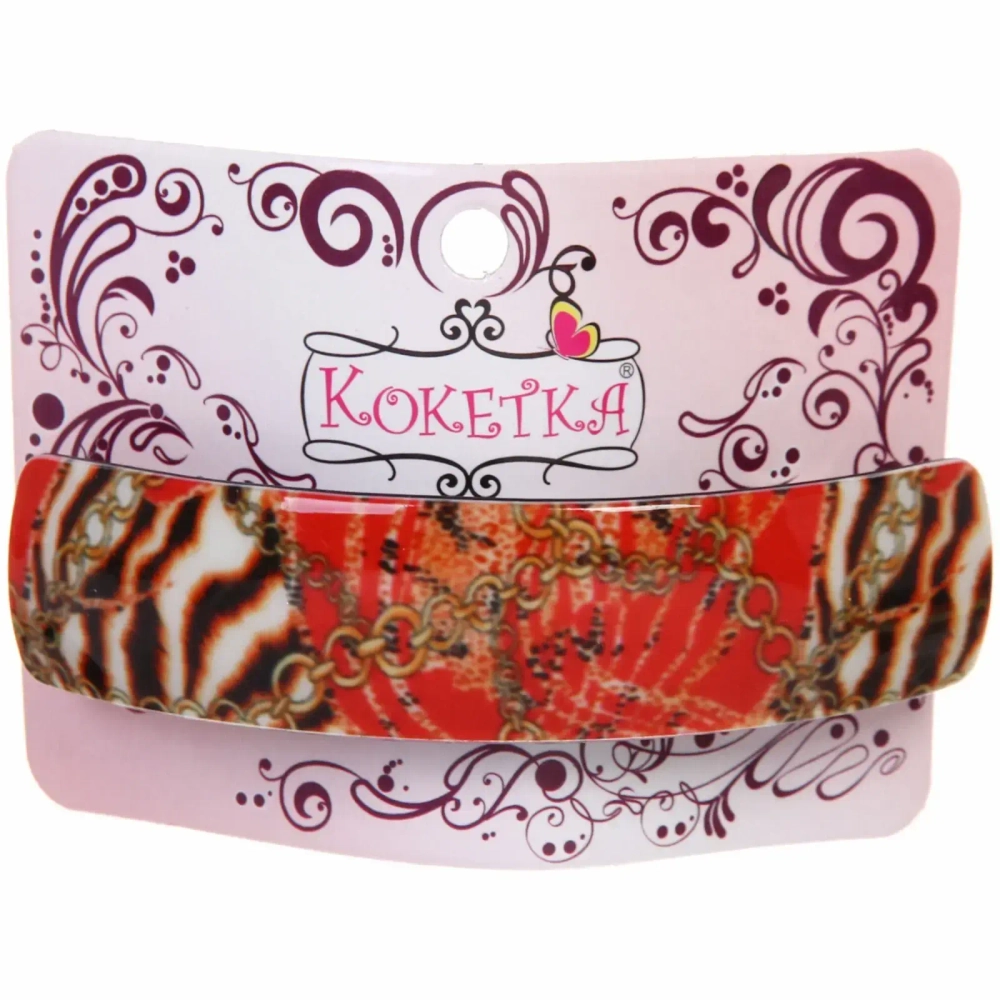 Заколка автомат «Lady Collection - Твой стиль», прямоуг., 6 цветов, 9*2,5см (Кокетка)