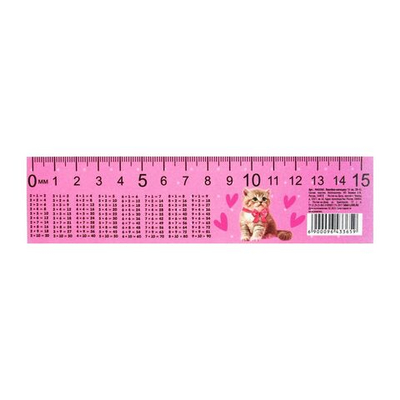 Линейка-закладка пластиковая 15 см ЗЛ-15 Таблица Умножения Самая милая гибкая