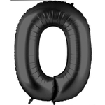 Шар фольгированный Цифра 0 101 см (Черный)