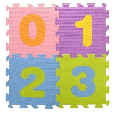 КОВРИК-ПАЗЛ ИГРАЕМ ВМЕСТЕ СОЮЗМУЛЬТФИЛЬМ С ЦИФРАМИ, 10 СЕГМЕНТОВ, КАЖДЫЙ 29*29СМ