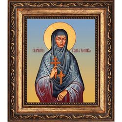 Иоанникия Кожевникова, игумения, преподобномученица. Икона на холсте.