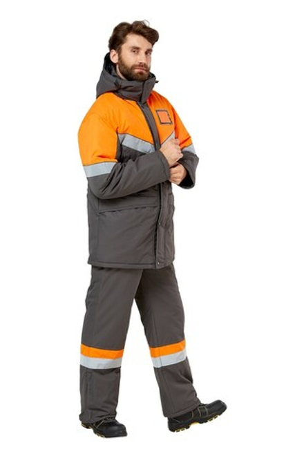 Костюм "Илион" графит/оранжевый (зимний)
