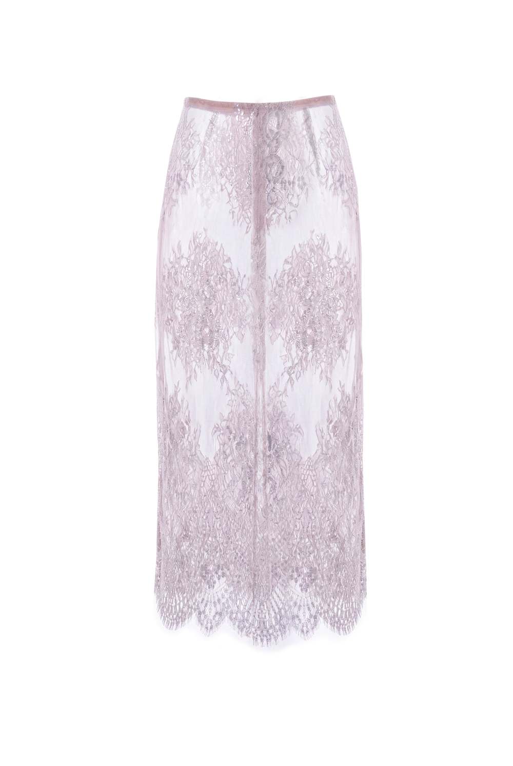 «Soft lace skirt» Прозрачная юбка миди из кружева.