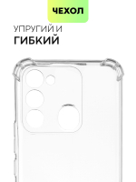 Чехол BROSCORP для Tecno Spark 8C оптом (арт. TCN-S8C-HARD-TPU-TRANSPARENT)