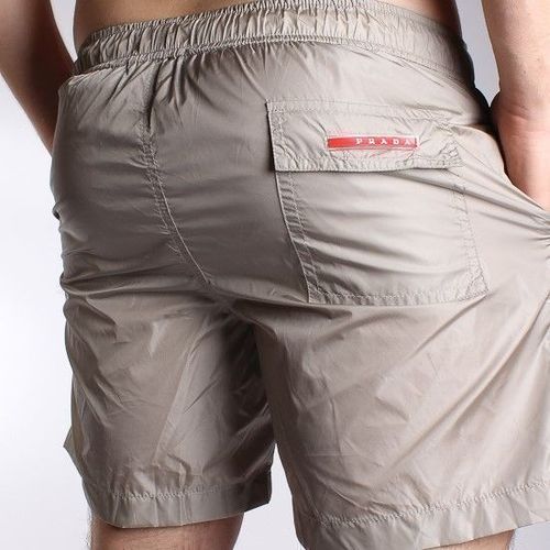 Мужские шорты пляжные серые Prada Milano Classic Shorts