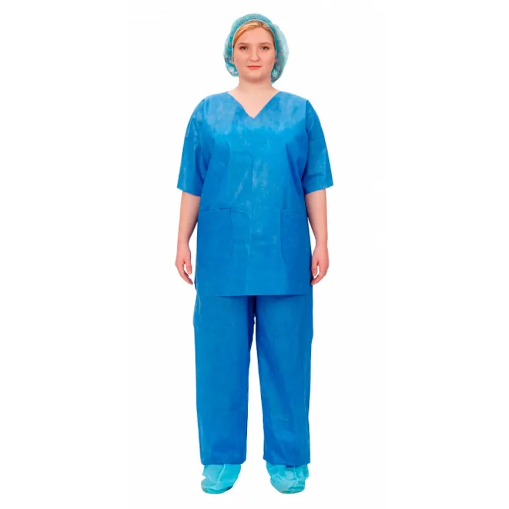Комплект одежды хирурга нестерильный Комфорт рубашка+брюки плотность 42 размер 56-58