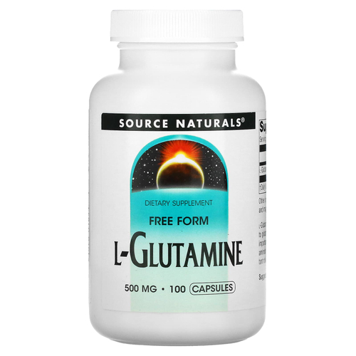 Source Naturals, L-глутамин, 500 мг, 100 капсул