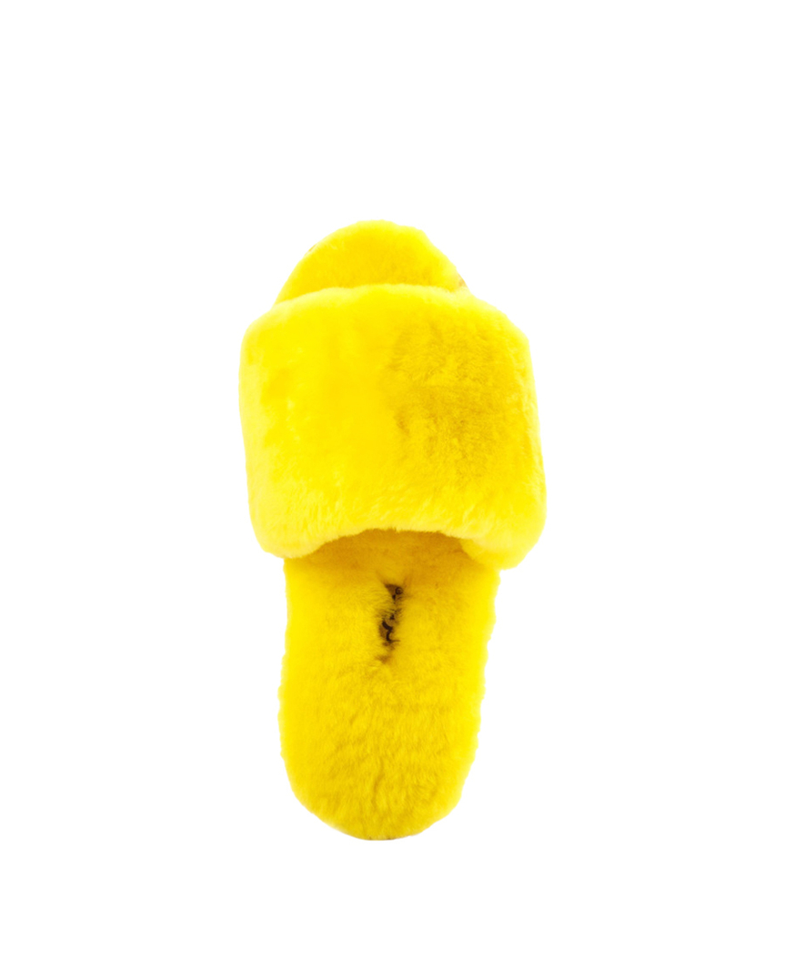 FLUFF SLIDE SLIPPER-yellow