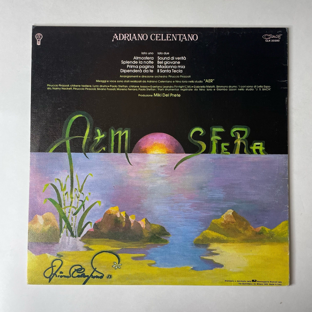 Винтажная виниловая пластинка LP Adriano Celentano Atmosfera (Италия 1983)
