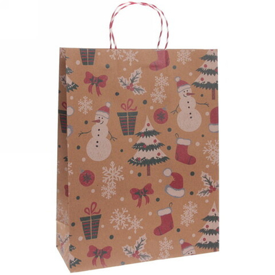 Пакет подарочный «Крафтовый новогодний мир» 40*30*12 см