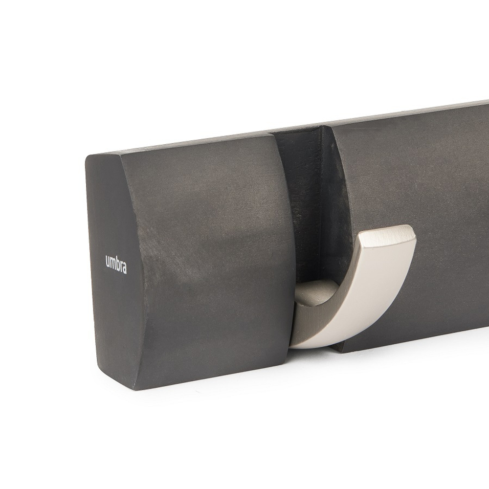 Вешалка настенная flip, 50,8 см, дерево-никель, 5 крючков