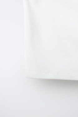 ZARA ТОП АСИММЕТРИЧНОГО КРОЯ С ПРЯЖКАМИ, БЕЛЫЙ