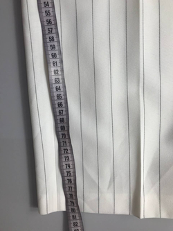 Брюки в широкую полоску, маркировка 40, визуально на 46/48 размер