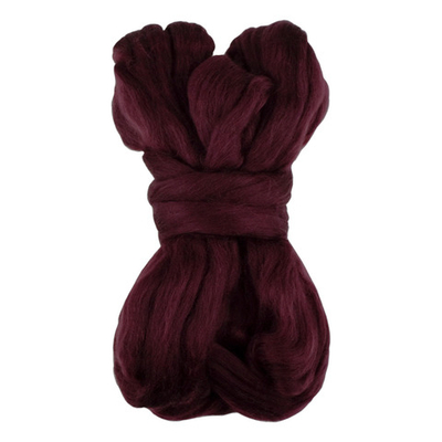 Шерсть для валяния "ТРО", полутонкая шерсть, 100г, ежевика