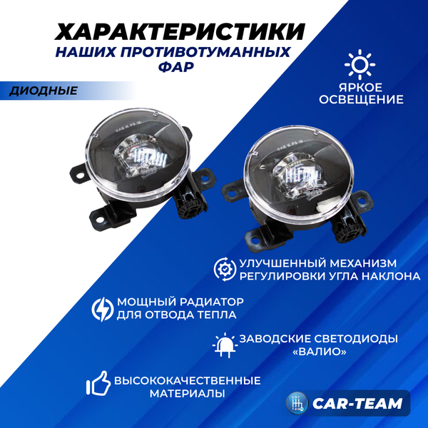 Противотуманные фары (ПТФ) Лада Веста NG светодиодные (аналог) (арт. 261509314R/261556200R)