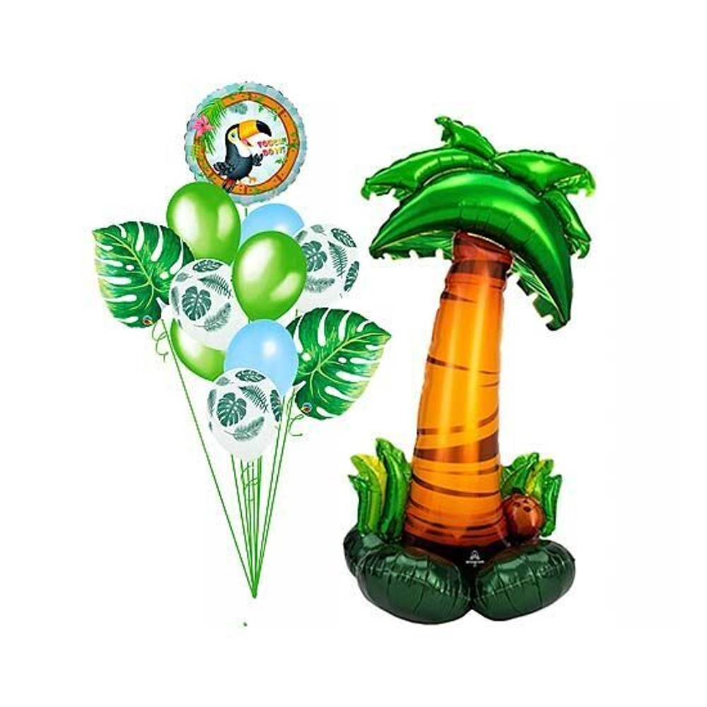 Композиция из шаров "Тропики с пальмой"