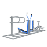 Уличный тренажер №13, комплекс с тренажерами 5600*1300*1670 мм.