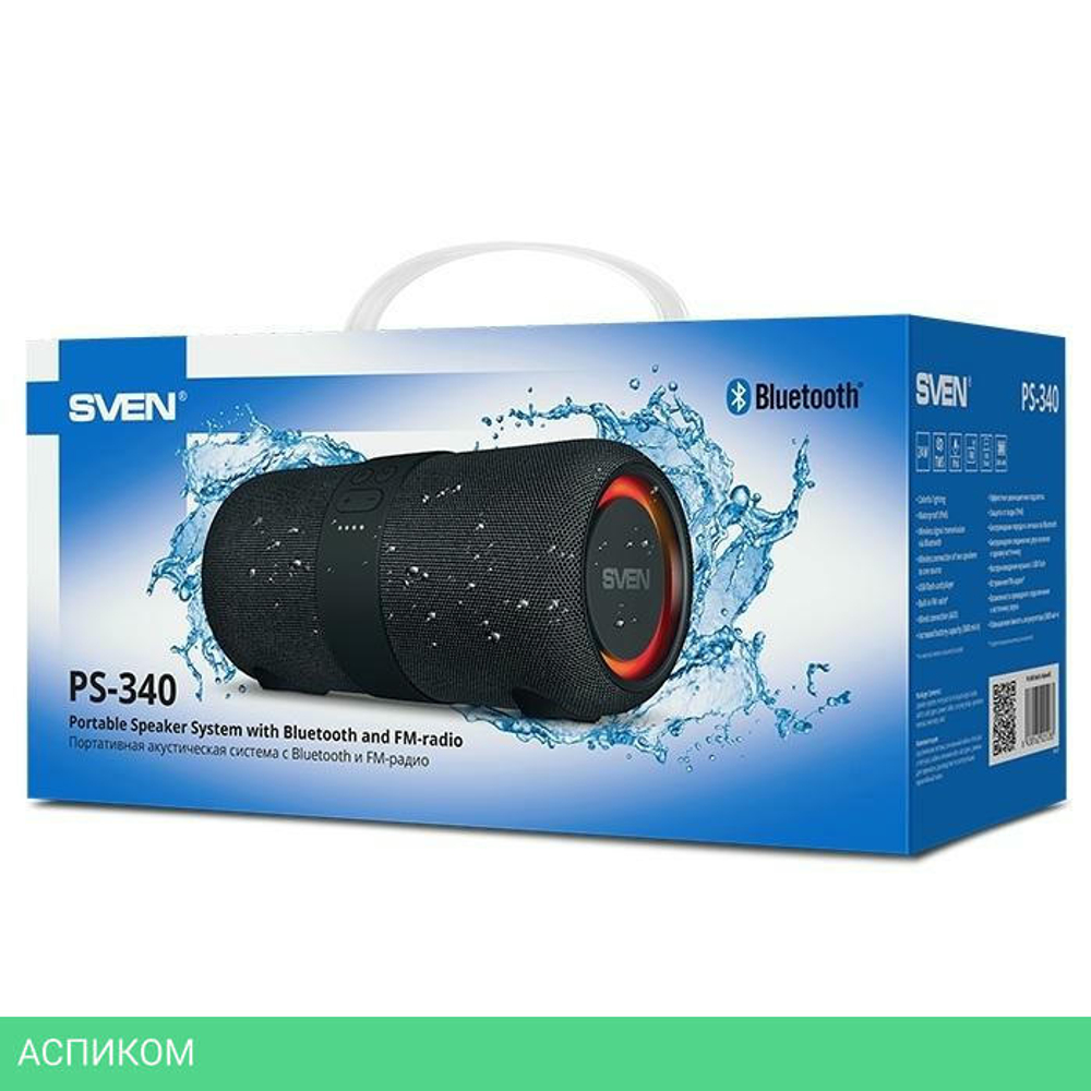 Портативная колонка Sven PS-340 черный (SV-021283)