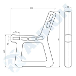 ПЭСК (Стул, скамья) Анион(180x616x767см;зеленый) - арт.559537