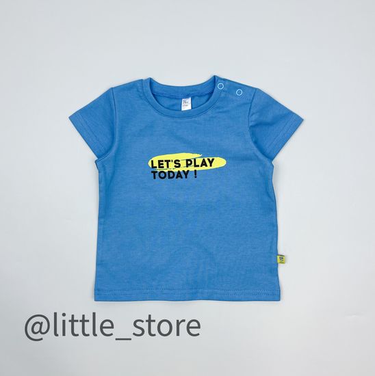 Футболка хлопковая, Темно-голубая