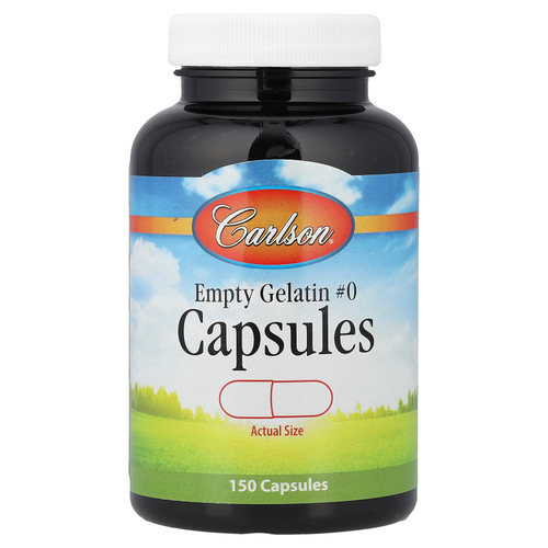 Carlson, Пустые желатиновые капсулы № 0, 150 капсул