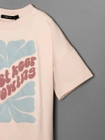 Костюм для девочки на лето, футболка и велосипедки