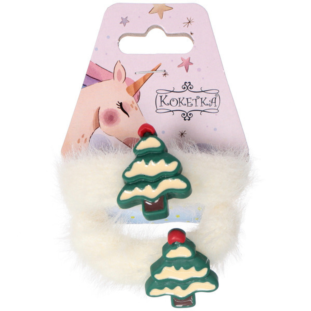 Резинки для волос детские 2шт «КАРОЛИНА - Елка», цвет как на фото, 4.5*5см