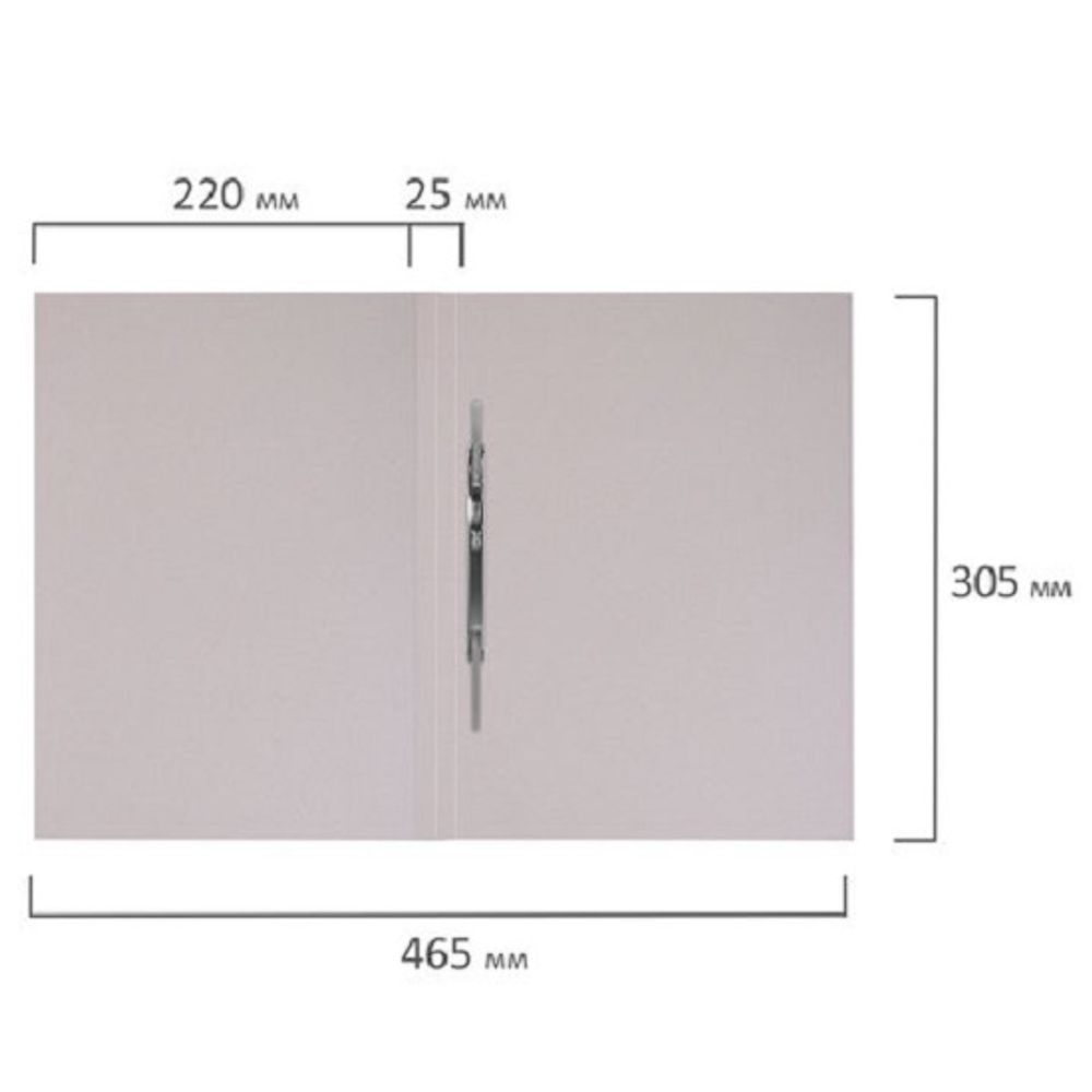 Скоросшиватель Дело, 280г/м2, картон мелованный, белый, Brauberg