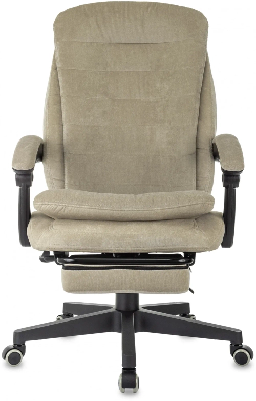 Кресло руководителя Бюрократ T-9950MSG-F Fabric песочный Light-21 крестов. пластик подст.для ног