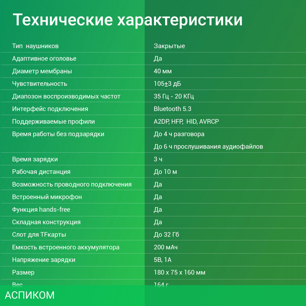 Наушники Digma BT18B черный