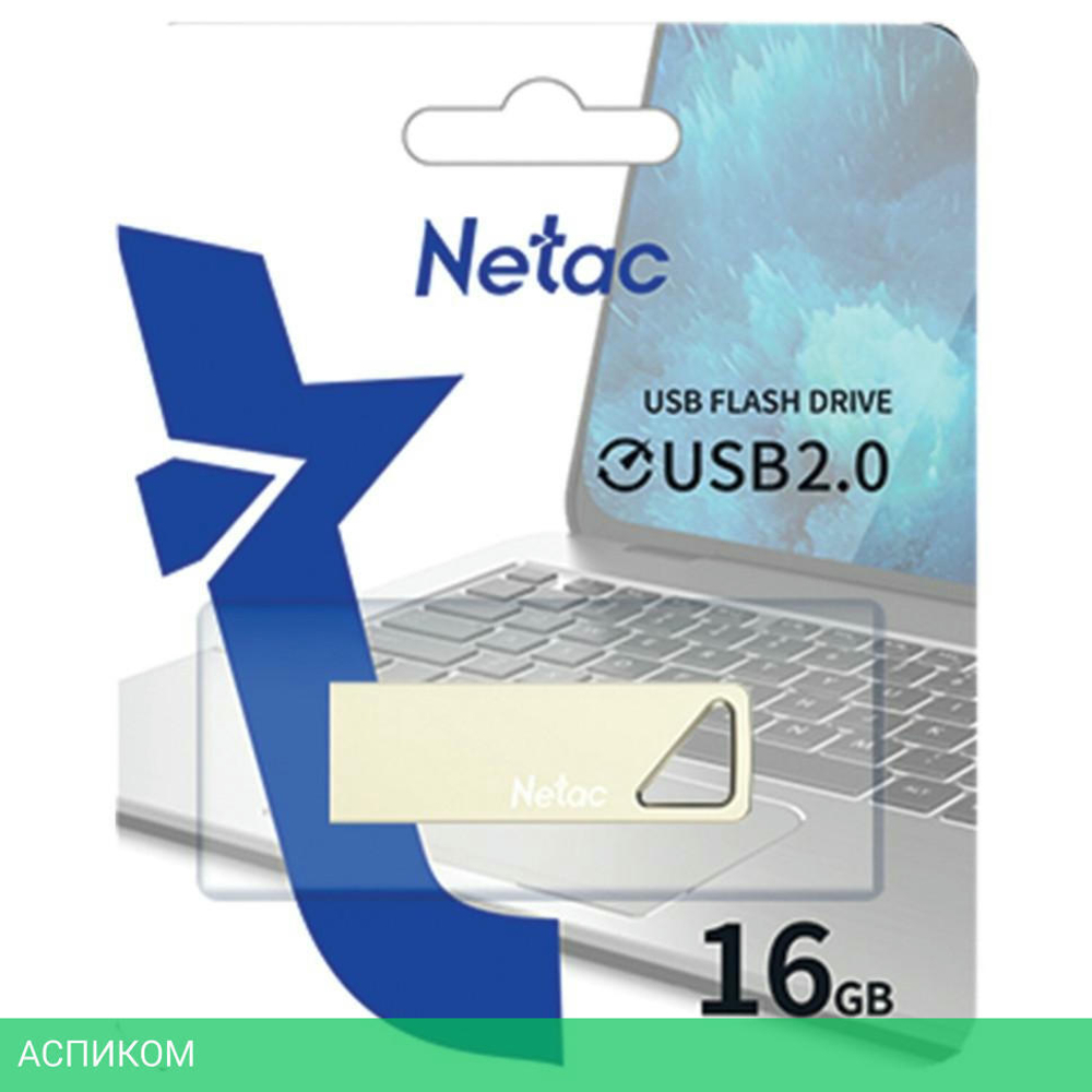 USB Flash-накопитель Netac Pen Drive 16 GB USB 2.0 серебристый (NT03U326N-016G-20PN)