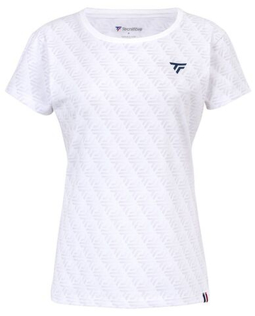Женская теннисная футболка Tecnifibre Women Graphic Stretch - белый