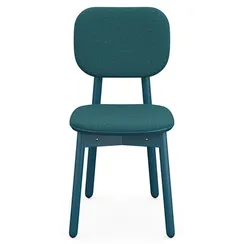 Стул с обивкой Saga, рогожка, сине-зеленый