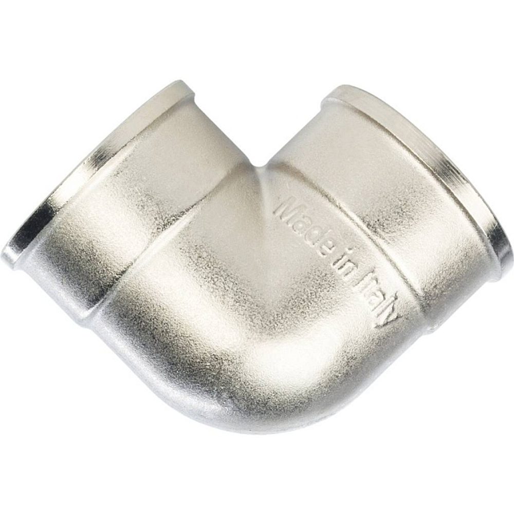 Отвод 90° с внутренней резьбой STOUT SFT 0014 - 1"1/4 (для стальных труб, латунь никелированная)