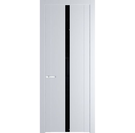 Межкомнатная дверь эмаль Profil Doors 1.8P вайт стекло чёрный лак