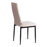 Стул Easy (mod. JSC02-1) металл, флок, 41 х 52 х 96 см, beige (молочный) HLR2 / черный