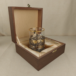 Подстаканник латунный "Москва" в футляре