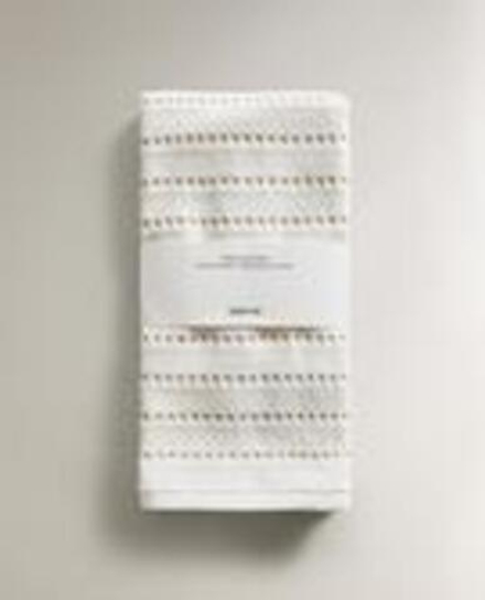 ZARA HOME МАХРОВОЕ КУХОННОЕ ПОЛОТЕНЦЕ, ЭКРЮ