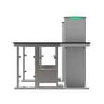 ZKTeco MST150, металлодетектор панельный совмещённый с распашным турникетом