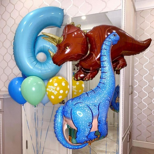 Сет из шаров Динопарк на прогулке с Диплодоком и Трицератопсом