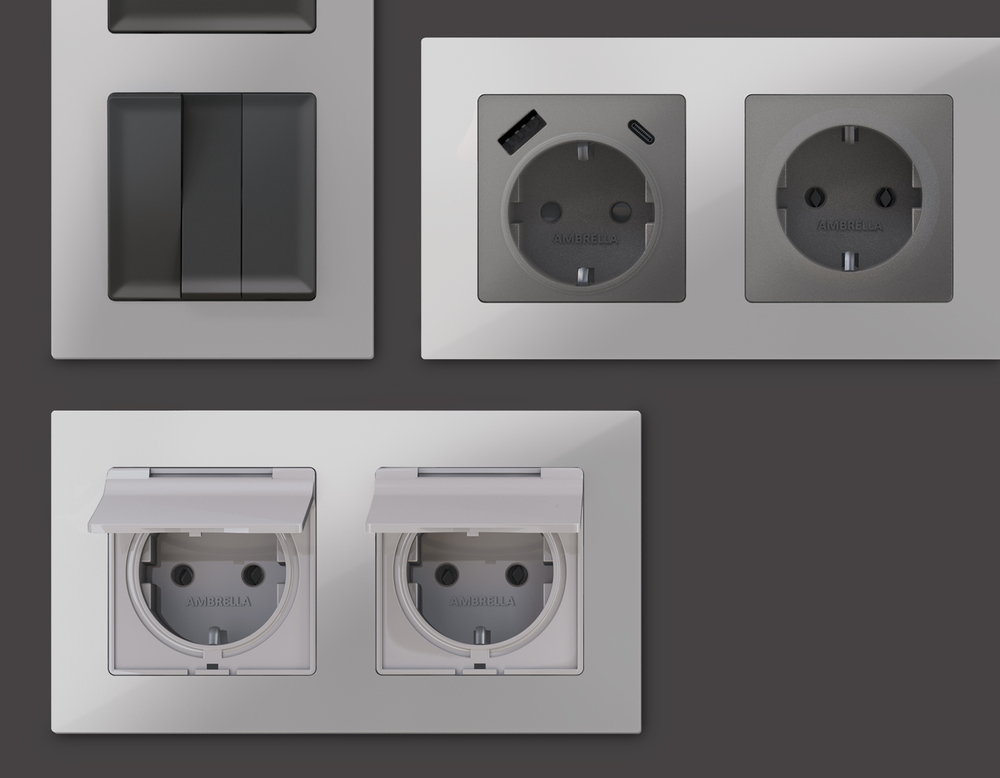 AF220405 Рамка ALFA Techno (Серебро глянец) 5-ая