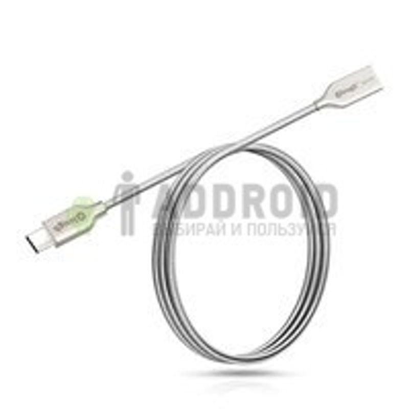 Кабель Usb/Type-C плетеный с резиновым наконечником ( 1м )