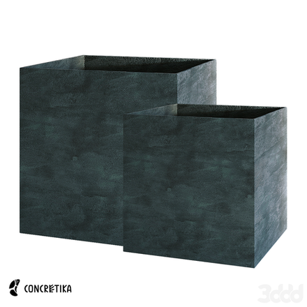 Кашпо CUBE OCEAN GREEN 80 x 80 х 80