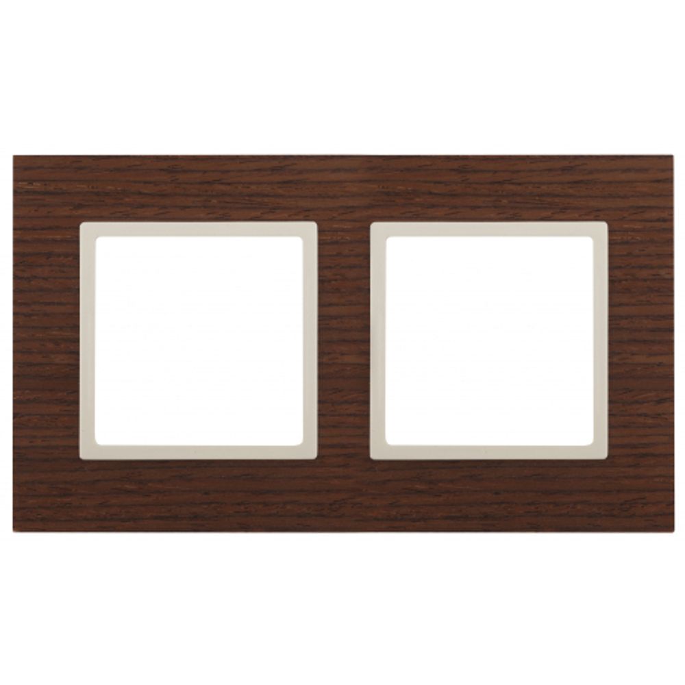 14-5302-09 ЭРА Рамка на 2 поста, дерево, Эра Elegance, дуб+сл.кость