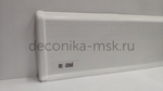 Плинтус Напольный Деконика Д70 001 Белый матовый (70х21х2200 мм) Deconika