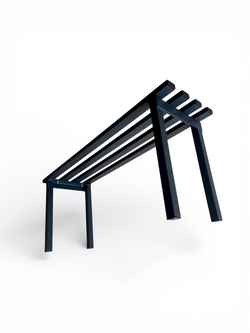 Лавочка садовая "Ладно". 1,0м. Целиком из металла.