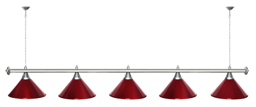 Лампа STARTBILLIARDS 5 пл. (плафоны золотые,штанга золотая,фурнитура золото)